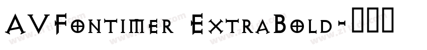 AVFontimer ExtraBold字体转换